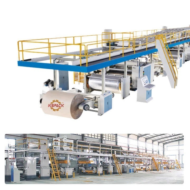 High Speed Automation 3 Ply Corrugated Board Production Line 1200mm Width 180 Speed
