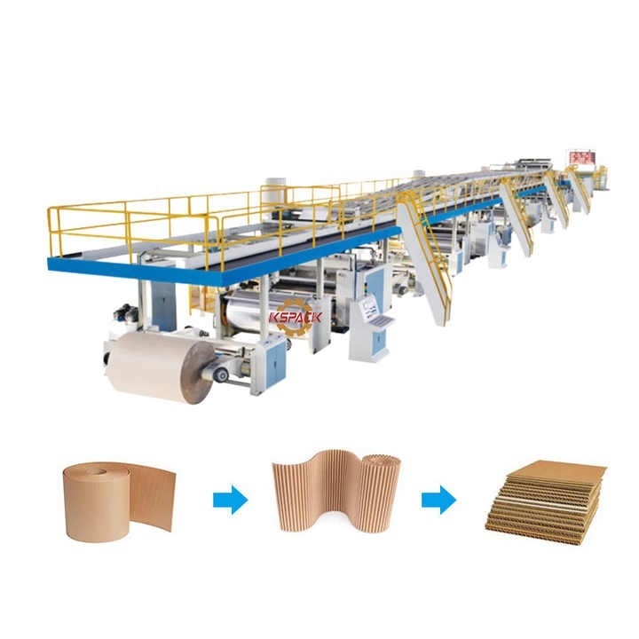 80 Speed Automation 3 Ply Corrugated Board Production Line 1600mm Width