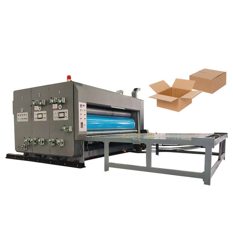 Chain Feeder Corrugated Paperboard 2 Color Flexo Printer Slotter For Carton Box Two Color Printing Slotting Machine