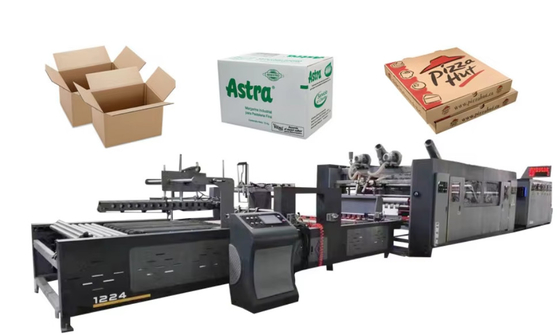 Inline Wellplatte 4 Farbe Flexo Drucker Slotter Die Cutter Ordner Bundle Maschine