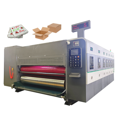 Vollcomputergestützte Flexo-Gewölbte-Box-Druckmaschine 4 Farbdrucker-Slotter-Druckmaschine